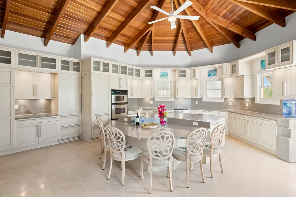 The villa's full gourmet kitchen