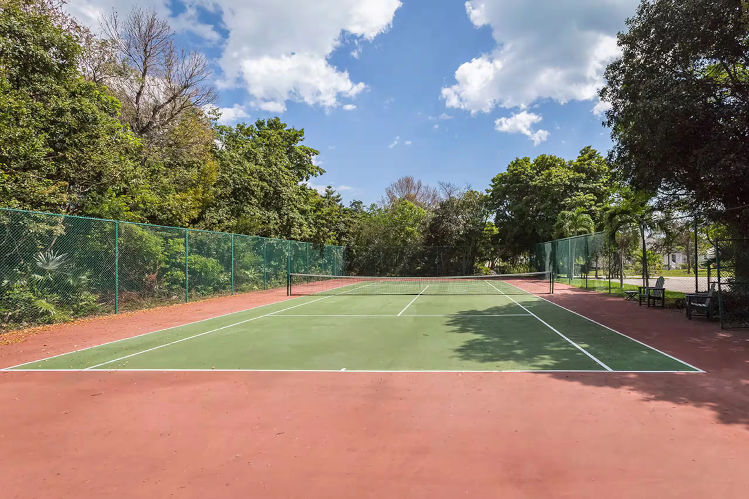 Shared community tennis court